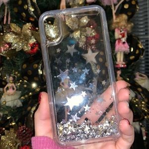 Kate Spade Silver star waterfall iPhone X case